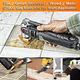 OTUCO 87 Pcs Oscillating Saw Blades, Wood Metal Cutting Multitool Bi-Metal Blades Quick Release Tool Blades Kits Fit for Dewalt, Makita, Ryobi, Rockwell OTUCO