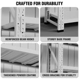 Heavy Duty Warehouse Shelving 4-Tier Industrial Steel Storage Shelves, 2600LB Capacity Per Shelf, Adjustable Shelves for Garage/Factory/Commercial Use (White, W47.24*D19.69*H78.74) Generic