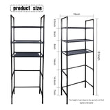 NICECHEF Over The Toilet Storage Shelf, 3 Tier Storage Cabinet Over Toilet, Multifunctional Over The Toilet Rack, Bathroom Organizer Freestanding Toilet Shelf Space Saver (Black) NICECHEF