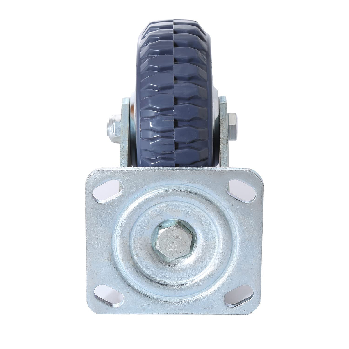 Chrov 6 Inch Heavy Duty Plate Casters Wheels Set of 4 Swivel Casters 1322lbs Smooth Silent 360 Degree Rotation Ball Bearing (2 with Brake Lock, 2 Without Brake) Chrov