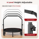 Rebounder Trampoline for Adult,460 LBS Mini Trampoline for Adults with Bar,Exercise Trampoline Indoor/Outdoor Use,40 inch Fitness Rebounder cahgl