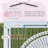 Knitting Gauge Converter Tool,Double-Sided Scale Knitting Stitch Calculator and Counting Frame Ruler,Knitting Tools for Sweater Knitting,Easy to Read KAIKAIXIN