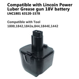 H-ANT 3000mAh Replacement Compatible with Lincoln Grease Gun LNC 18V Battery 1800,1801,63120-1578,1842,1844,1444,1442 H-ANT