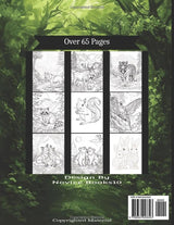 Animals in the forest coloring book WoodArtSupply