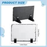 Gersoniel 2 Pieces Sublimation Blank Slate Rock Stone Photo Frame Heat Transfer Rectangular Picture Frame with Display Holder for Heat Press Machine (3.9 x 5.9 Inch) Gersoniel