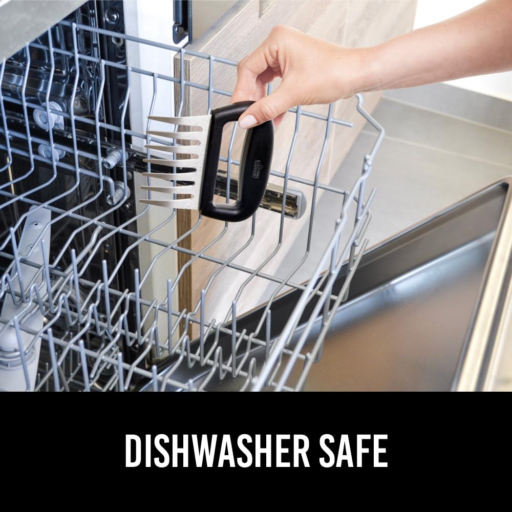 Gorilla Grip Powerful Stainless Steel Meat Shredder Claws, Shred Rotisserie Chicken, Pulled Pork, Carve Ham Faster, Oversized 7 Claw Design Food Shredding Fork, Kitchen Smoker BBQ Tool, Black Gorilla Grip