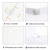 AWTATOS Cube Storage Organizer, Storage Cubes Shelves Bookshelf, 6 Cube Closet Organizers and Storage, DIY Stackable Plastic Clothes Organizer Shelving for Bedroom, Home, White AWTATOS