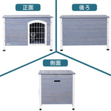 Petsfit Indoor Dog House Ventilate Wood Cat Houses for Indoor Cats with Elevated Floor&Anti-Slip Bottom Petsfit