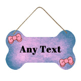 Personalized Dog Bone Dog House Wooden Sign Decor Custom Name Wooden Plank Rustic Wall Decor Pet Sign for Home Farmhouse Decor 8.4*4.8Inch Generic