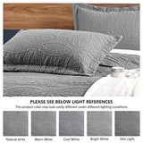 Love's cabin King Size Quilt Set Grey Bedspreads - Soft Bed Summer Lightweight Bedspread Comforter - Modern Style Coin Pattern Coverlet for All Season - 3 Pieces (1 Quilt, 2 Pillow Shams) Love's cabin
