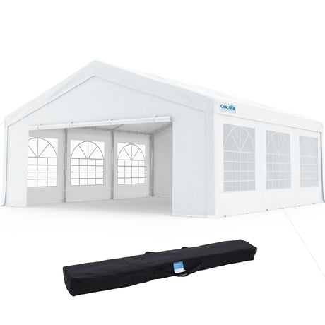 Quictent 20x20ft Party Tent Heavy Duty Outdoor Canopy Tent Carport Wedding Event Shelter BBQ Wedding Tents for Parties with Storage Bags Quictent