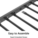 Bellemave Twin Over Twin bunk Bed，Metal Floor Bunk Bed, Bunk Bed for Kids, Adults, Bunk Bed for Boys, Girls, Adult bunk beds Heavy Duty, Twin Over Twin, Black Bellemave