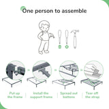 Novilla Full Size Bed Frame Without Headboard, Metal Platform Bed Frame, No Box Spring Needed, Heavy Duty, Wood Slat Support, Easy Assembly, White Novilla