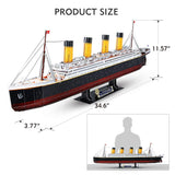 CubicFun Titanic 3D LED Puzzles for Adults 88 CM 266 Pieces,Titanic Toys for Adults Teens, Home Decor Birthday Gifts Adults Easter Gifts Teacher Gifts CubicFun