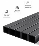 Wall Room Divider with Storage Shelves, Modern Freestanding Room Divider Screen, Open Room Wood Partition for Home & Office Decor (White + Black, 47.2" L x 9.5" W x 79.5" H) Dyale