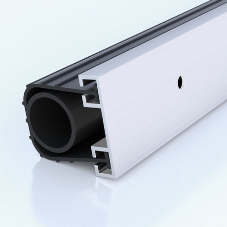 Ginchain U+O Ring Seals for Garage Doors, Universal Bottom Seals Rubber with Aluminum Track Retainer, Combination Weather Stripping Kit (16.5ft) Ginchain