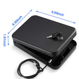 Younion Pistol Safe, Portable Travel Gun Safe,Handgun Lock Box, Gun Safes for Cars, Black Younion