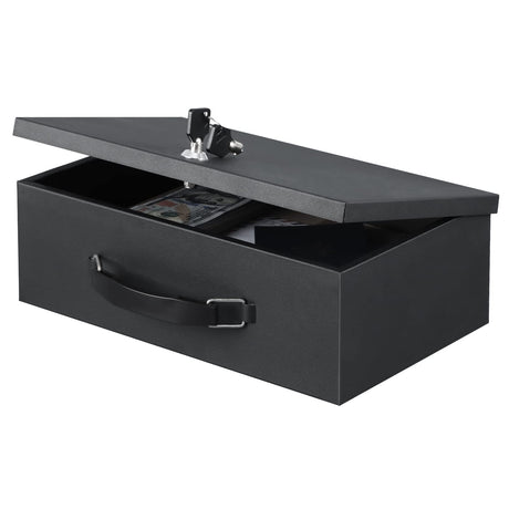 xydled Fire Resistant Safe Fire Safe Box with Key Lock for Home Office Security Storage for Valuables Documents,12.8 x 8.5 x 4.5 Inch,Black xydled