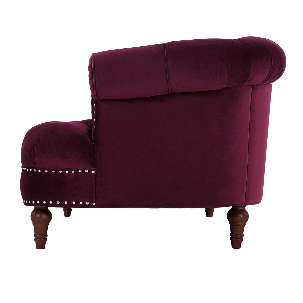 Jennifer Taylor Home La Rosa Victorian Chesterfield Loveseat, Burgundy Velvet Jennifer Taylor Home
