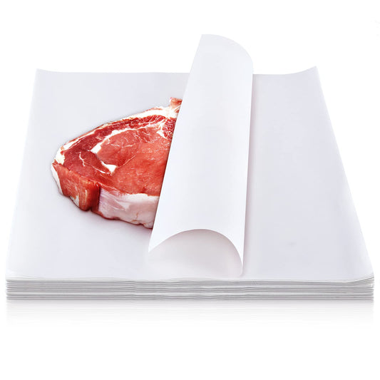 Sublimation White Butcher Paper Disposable Butcher Paper Sheets Square Meat Sheet Precut Butcher Paper No Wax Butcher Paper for Heat Press, Wrapping Meat, Art Project (50 Pieces, 12 x 12 Inches)