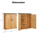 VINGLI Upgraded Outdoor Wooden Storage Shed, Extra Large Garden Shed Outside Tool Cabinet with 2 Safety Latches, Patio Storage Organizer for Garden Yard Lawn Equipment VINGLI