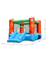 ACTION AIR Bounce House, Inflatable Bounce House with Air Blower, Bouncy Castle with Durable Sewn and Extra Thick, Family Backyard Jump House, Great Gift for Kids Action air