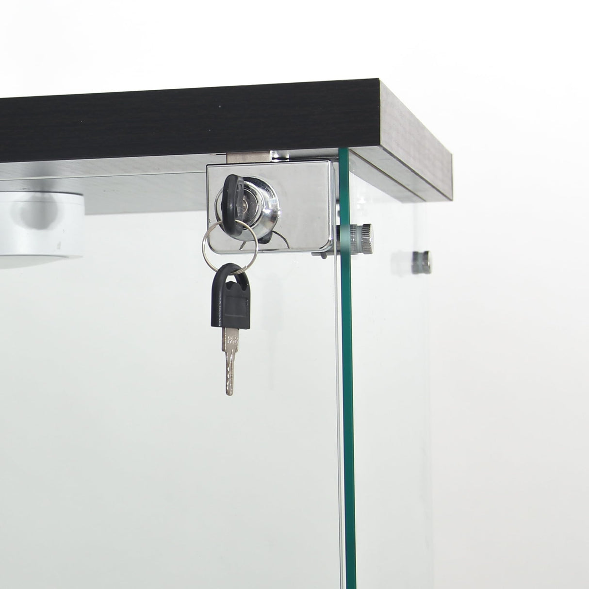 Yoluckea Glass Cabinet with LED Light, 4 Shelves Glass Display Cabinet with Door, Curio Cabinet Collection Glass Display Cabinet for Home Office, Floor Standing Bookshelf Corner Cabinet (Black) Yoluckea