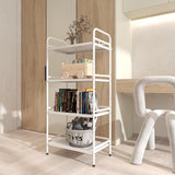 HDANI Storage Shelves, 4-Tier Metal Storage Rack with Shelf,Shelf Organizer,Garage Standing Shelving Unit for Laundry,Bathroom,Kitchen,Pantry, Closet,23.6''W X 13.8''D X 50 H''H,White HDANI