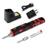FrogBro 11W 2500mAh Cordless Soldering Iron Kit, Upgrade Max 968℉ Fast Heating Portable Soldering Iron, USB Rechargeable Soldering Iron High Capacity with Touch Sensor & LED Spotlight (2 tips+adaptor) FROGBRO