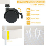 Volnamal Baby Diaper Caddy, Plastic Movable Cart for Newborn Nursery Essentials Diaper Storage Caddy Organizer for Changing Table & Crib, Easy to Assemble, Beige Volnamal