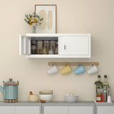 LUCYPAL Metal Storage Cabinet,Garage Wall Mounted Storage Cabinet with Locking Doors,Steel Hanging Cabinets for Home Office,Warehouse,Bathroom,Kitchen,White,12.8''H LUCYPAL