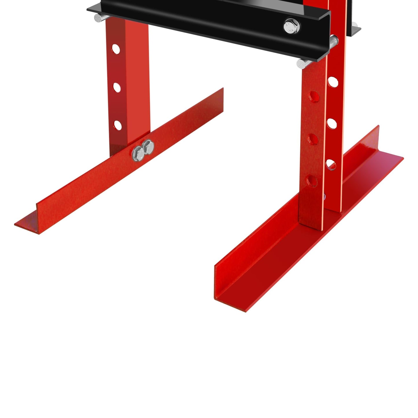 6 Ton Hydraulic Shop Press, Heavy Duty H-Frame Carbon Steel Body Garage Floor Adjustable Shop Press with Visible Pressure Gauge, Working Height 2.2" to 9.4" red - WoodArtSupply