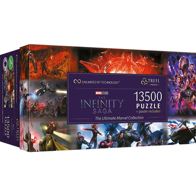 Trefl Marvel 13500 Jigsaw Puzzle Prime The Ultimate Marvel Collection 78"x54" Large Jigsaw, Thick Cardboard, BIO, ECO, Colorful Ocean Bottom, Creative Fun for Adults and Children from 12 Years Old