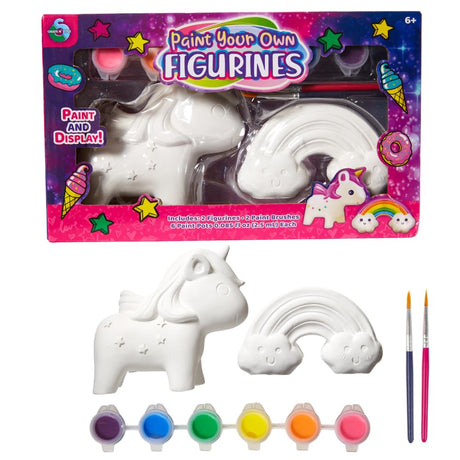 Innovative Designs Create N’ Style DIY Paint Your Own Figurines Arts and Crafts Set for Girls, Unicorn and Rainbow Figures Innovative Designs