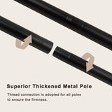 Stainless Steel Canopy Bed Frame - Full Size, Heavy Duty Metal Bed with Sturdy Poles - Black Mosqutent