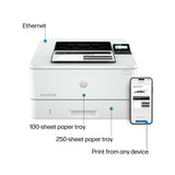 HP LaserJet Pro 4001n Black & White Printer, Print, Fast speeds, Easy setup, Mobile printing, Advanced security, USB, Ethernet Connection, Best-For-Office HP