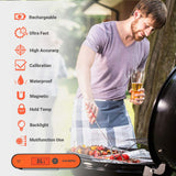 Inkbird Instant Read Meat Thermometer IHT-1P, Digital Waterproof Rechargeable Food Thermometer with Calibration, Magnet, Backlight for Cooking, Grill, Smoker, Kitchen, Turkey Inkbird