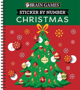 Brain Games - Sticker by Number: Christmas (28 Images to Sticker - Christmas Tree Cover) (Volume 2) WoodArtSupply