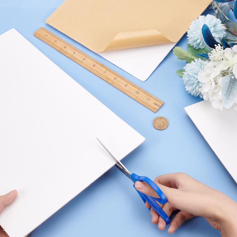 BENECREAT 8Pcs Mounting Board, 3mm Thick Self Adhesive Foam Stamp Poster Board for Cross Stitch Picture Embroidery Office and Art Projects Display, 15x9.8inch BENECREAT