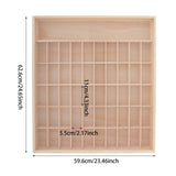 LOONGWEIA Wall Mount Wooden Display Case, 6 Tier Minifigure Display Cabinet with Acrylic Door Miniature Curio Cabinet with 50 Small Compartments for Mini Figures Collectibles Action Figures LOONGWEIA