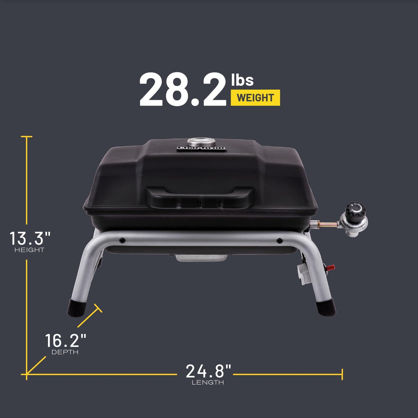 Char-Broil® 1-Burner Portable Propane Gas Grill, Black – 17402049