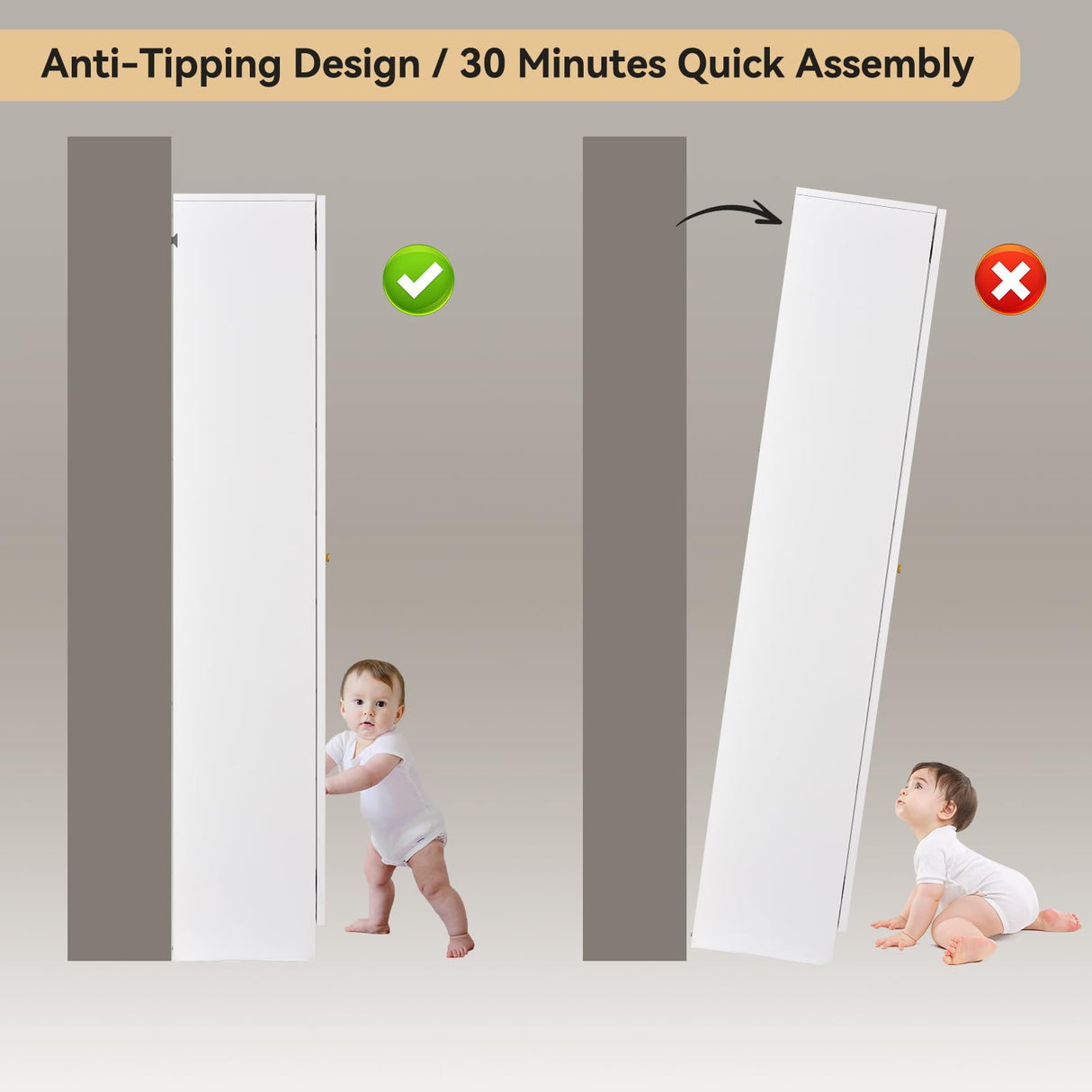 IRONMIX White Bookcase with Doors, 5 Tier Bookshelf, Tall Bookshelf with Storage, Modern Display Cases for Collectibles, 70.87" Display Cabinet with Doors Curio Cabinet for Home Office Library IRONMIX