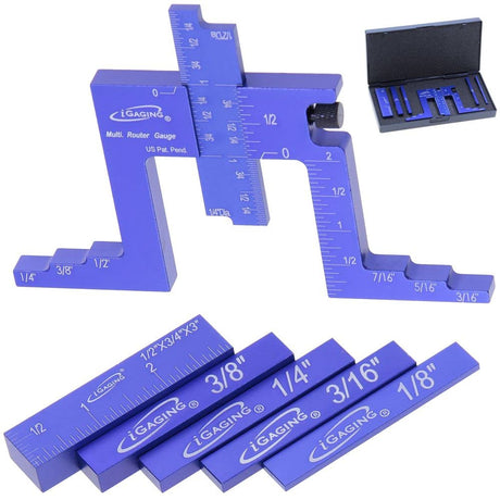 iGaging Router Table Gauge Adjustable and Setup Bar Set iGaging