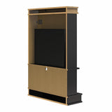 Ameriwood Home Mateo 30 Inch Electric Fireplace with Mantel and Shelf, Replaceable Fireplace Insert Heater, Freestanding, Remote Control, Timer, Realistic Log and Flame Effect, Black Ameriwood Home