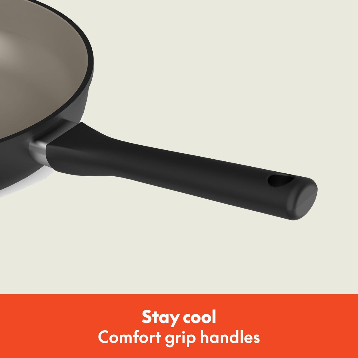 bella 7 Piece Cookware Set with EverGood™ Ceramic Nonstick Coating, Dishwasher Safe Oven Safe, All Stovetops Compatible, Glass Lids with Silicone Rims, Cool Touch Handles, Black BELLA