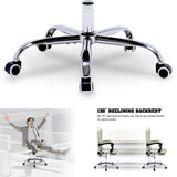 ONPNO Reclining Office Chair with Massage, Ergonomic Office Chair w/Foot Rest, PU Leather Executive Computer Chair w/Heated, Padded Armrest, High Back Swivel Recliner for Office Home Study (White) ONPNO