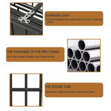 Luckyberry 38/42/46 inch Heavy Duty Extra Large Indestructible Dog Crate Kennel Indoor with Separation Anxiety Lockable Wheels and Removable Tray LUCKYBERRY