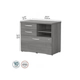 Bush Business Furniture Studio C Office Storage Cabinet with Drawers and Shelves, Platinum Gray (SCF130PGSU) Bush Business Furniture