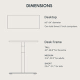 FLEXISPOT E8 Dual Motor 3 Stages Standing Desk 60x24 Inch Oval Leg Whole-Piece Board Electric Height Adjustable Desk Electric Stand Up Desk Sit Stand FLEXISPOT