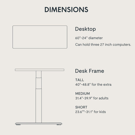 FLEXISPOT E8 Dual Motor 3 Stages Standing Desk 60x24 Inch Oval Leg Whole-Piece Board Electric Height Adjustable Desk Electric Stand Up Desk Sit Stand FLEXISPOT